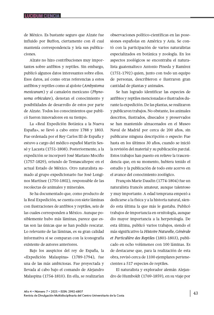 4. Un vistazo a la historia del estudio de los anfibios y reptiles de México