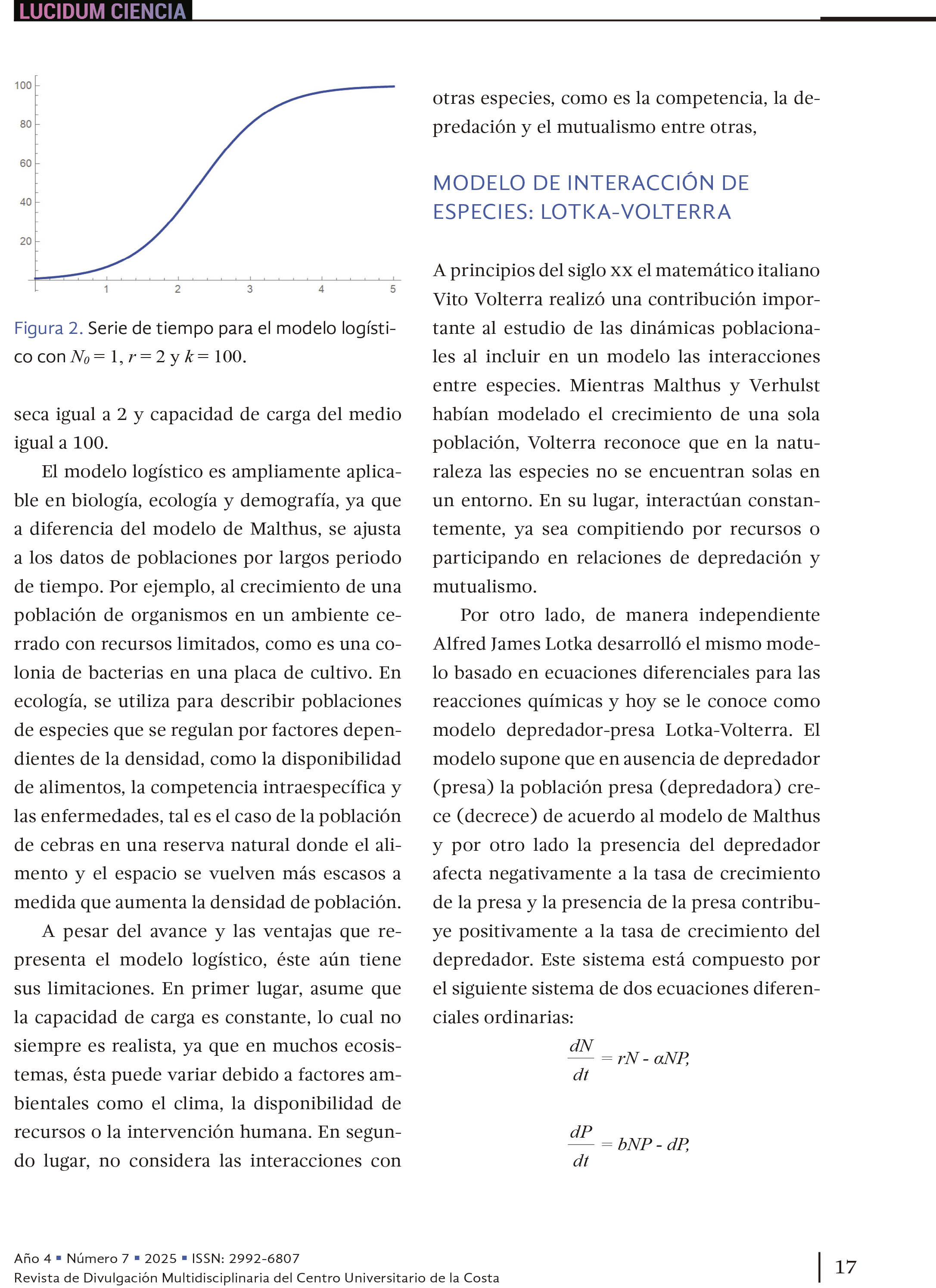 2. Del crecimiento exponencial al equilibrio ecológico