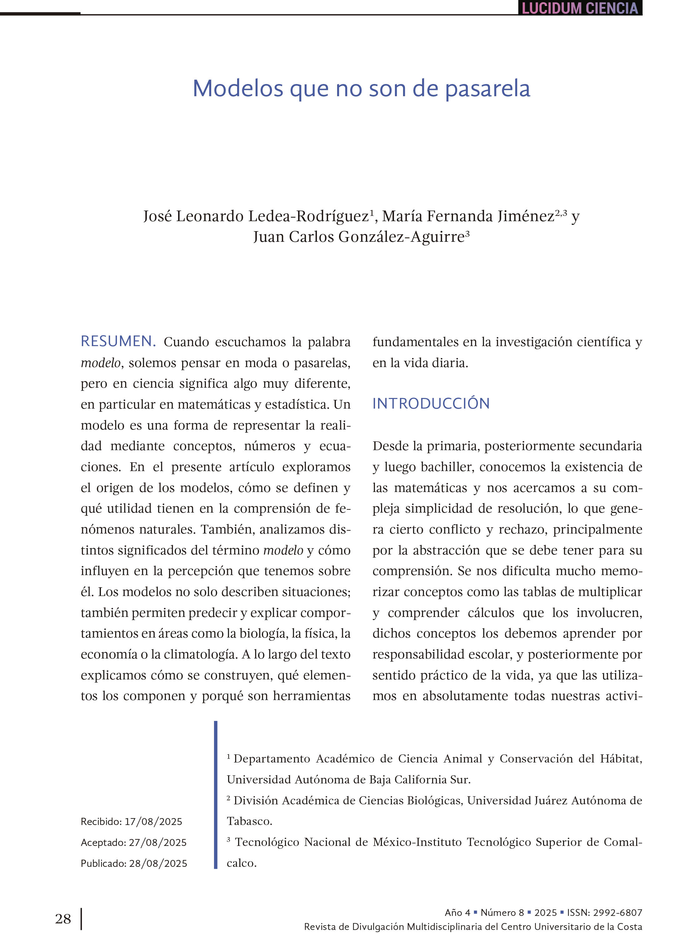 3. Modelos que no son de pasarela