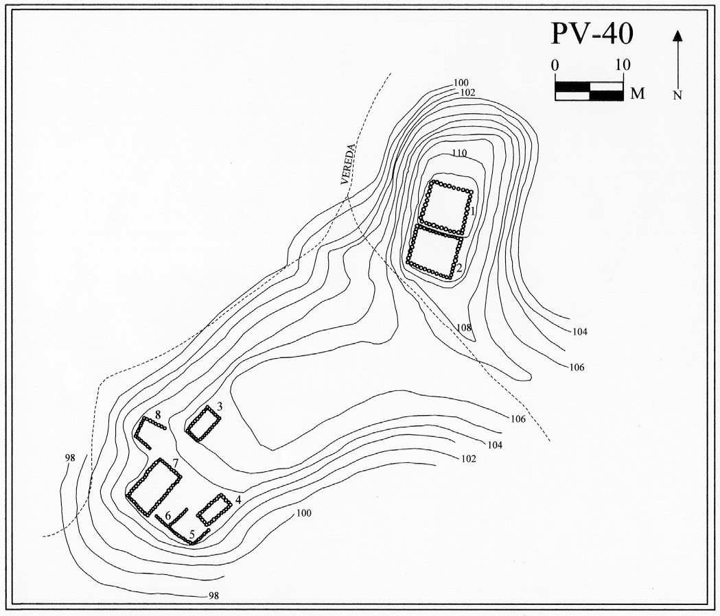 Plano topográfico - La Mesa del Llanito