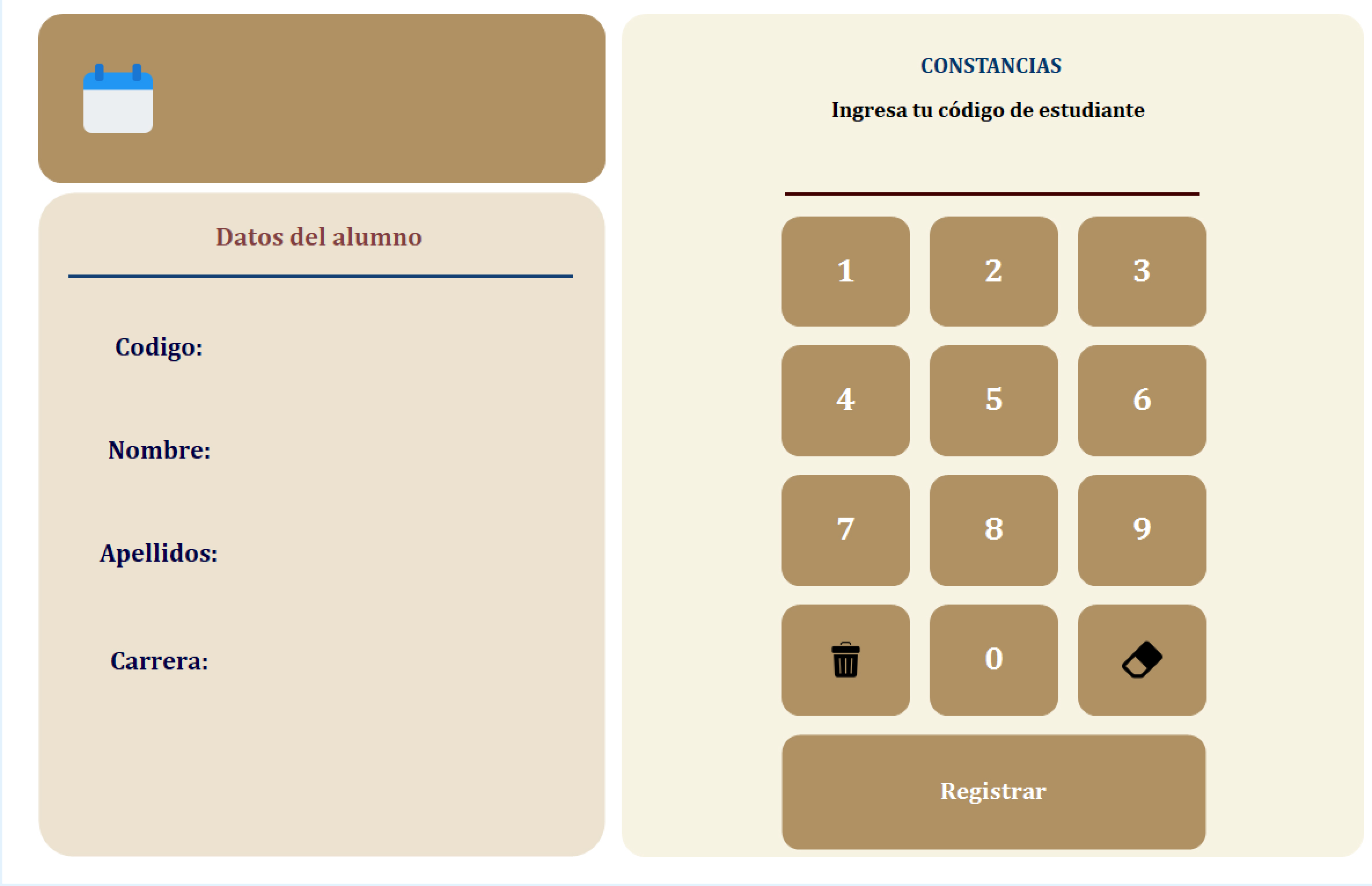 Registro asistencia Sistema SARA