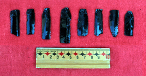 Utensilios de obsidiana