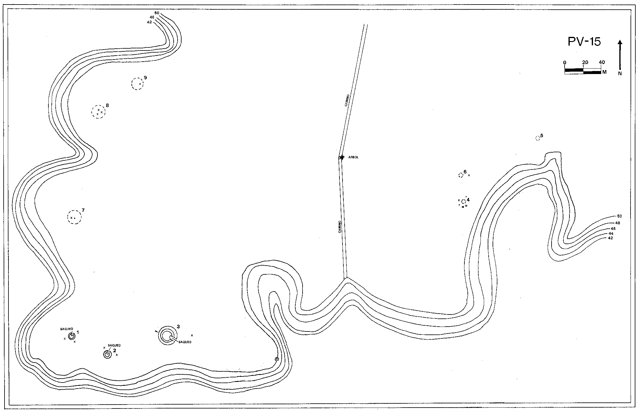 Plano Topográfico - La Mesa de Huiscoyul