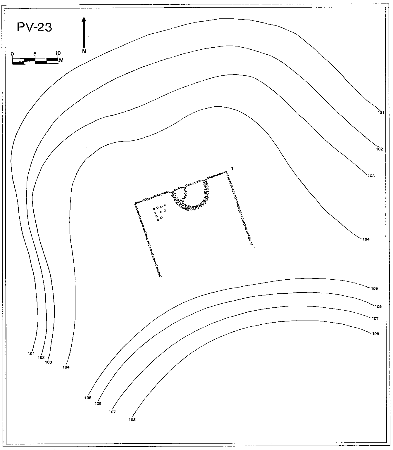 Plano topográfico - El Potrero de Reyes Sánchez Ávalo II