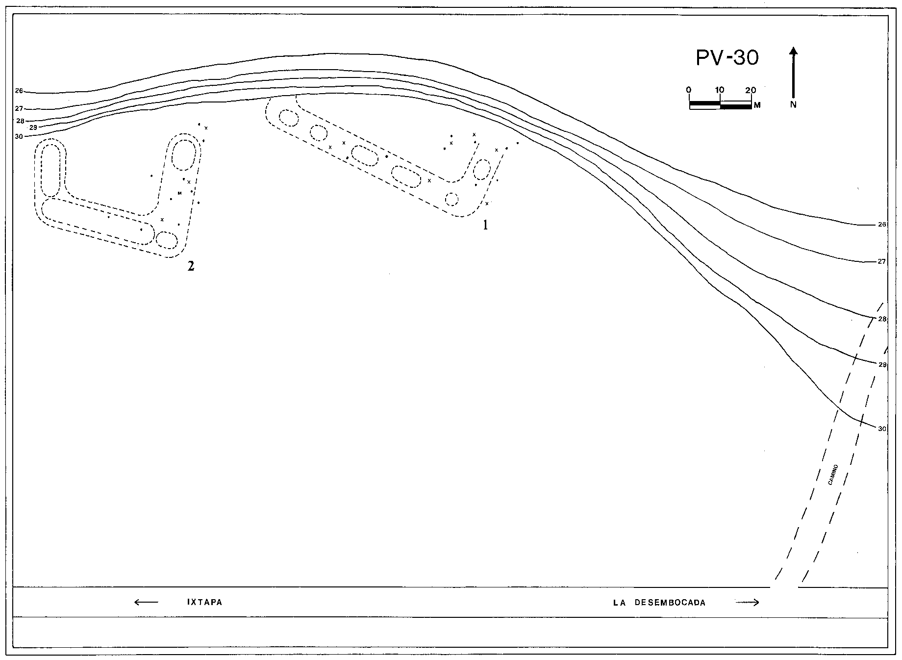 Plano topográfico - El Potrero de Armando Angel
