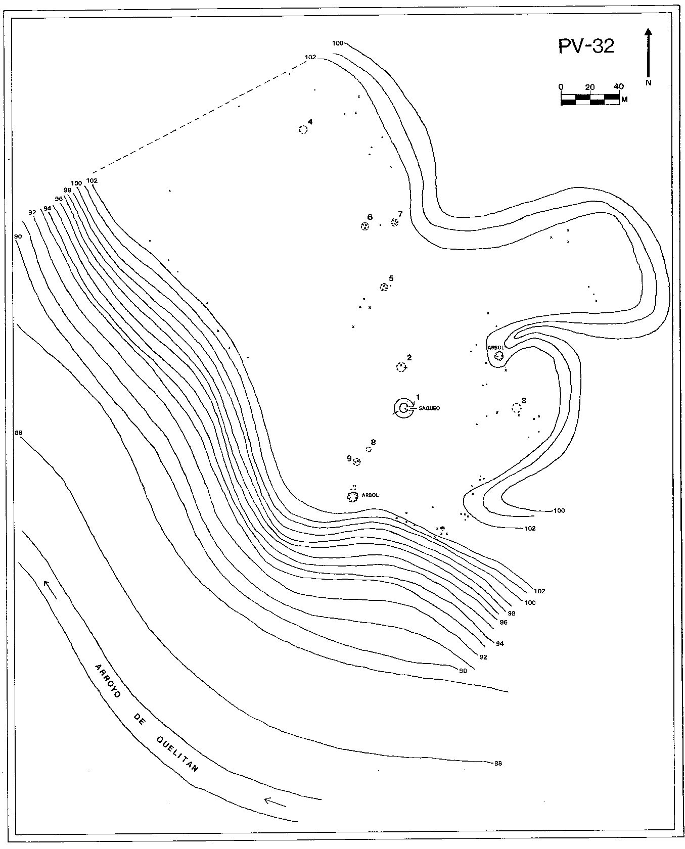 Plano Topográfico - La mesa del Temascal 