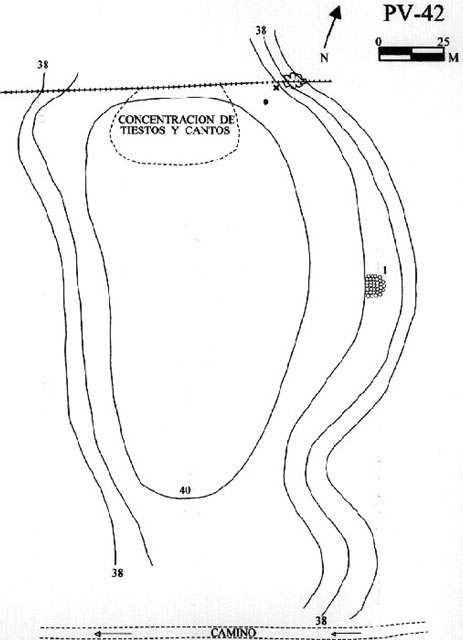 Plano topográfico - El Potrero de Arnufo Herrera