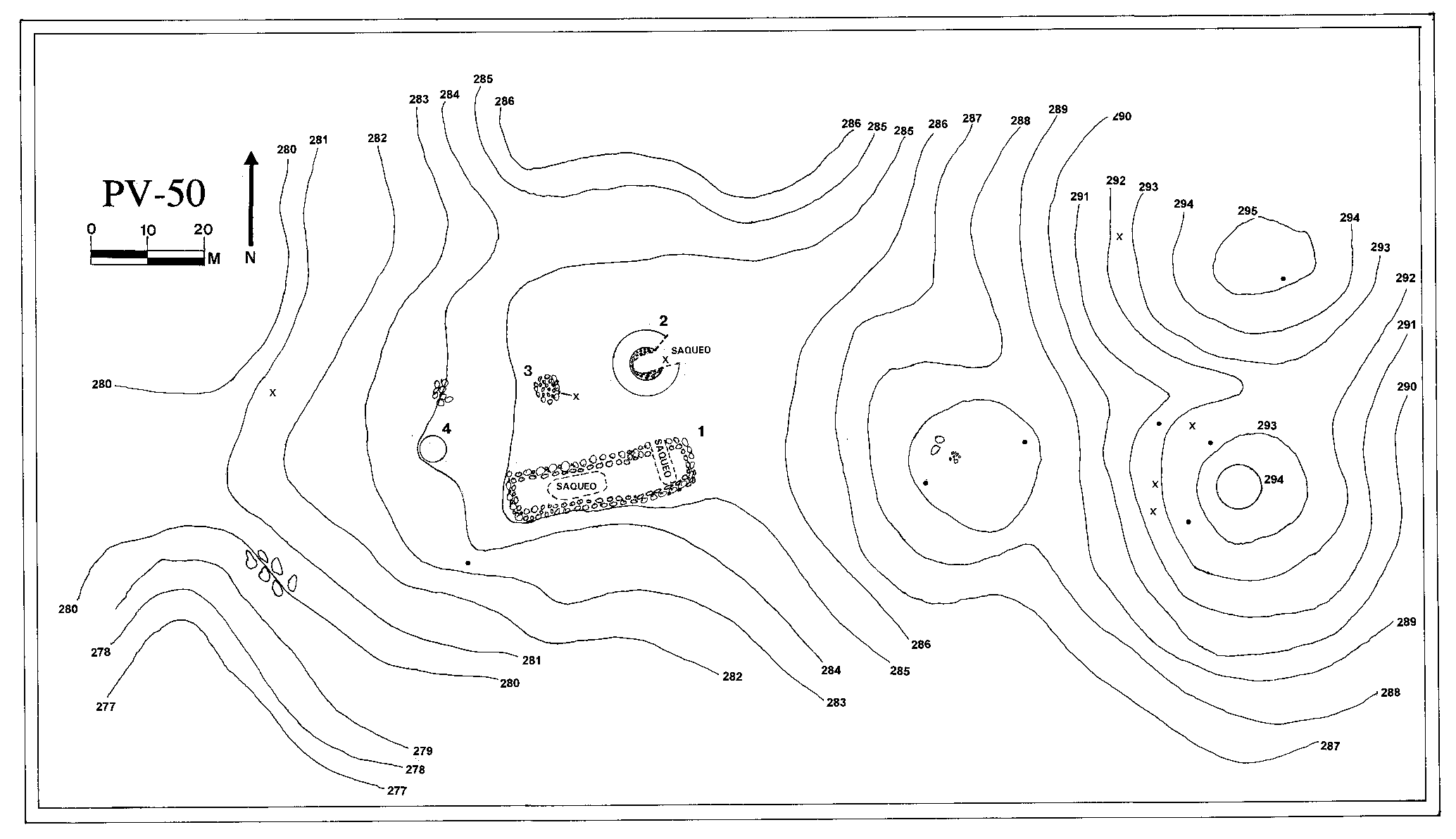 Plano topográfico - Los Pochotes
