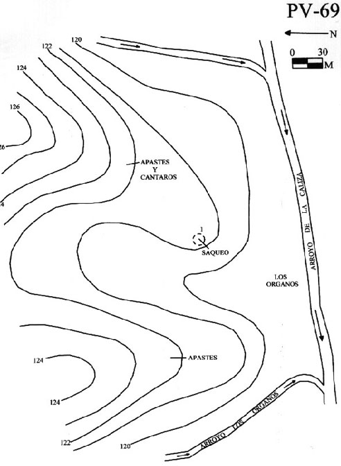 Plano topográfico - Los Organos