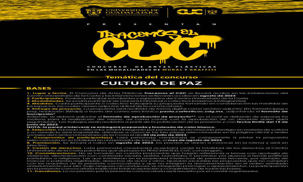 Invitan a participar en el concurso de artes plásticas “Tracemos CUC”