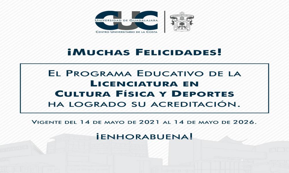 Otorgan acreditación a la Licenciatura en Cultura Física y Deportes del CUCosta