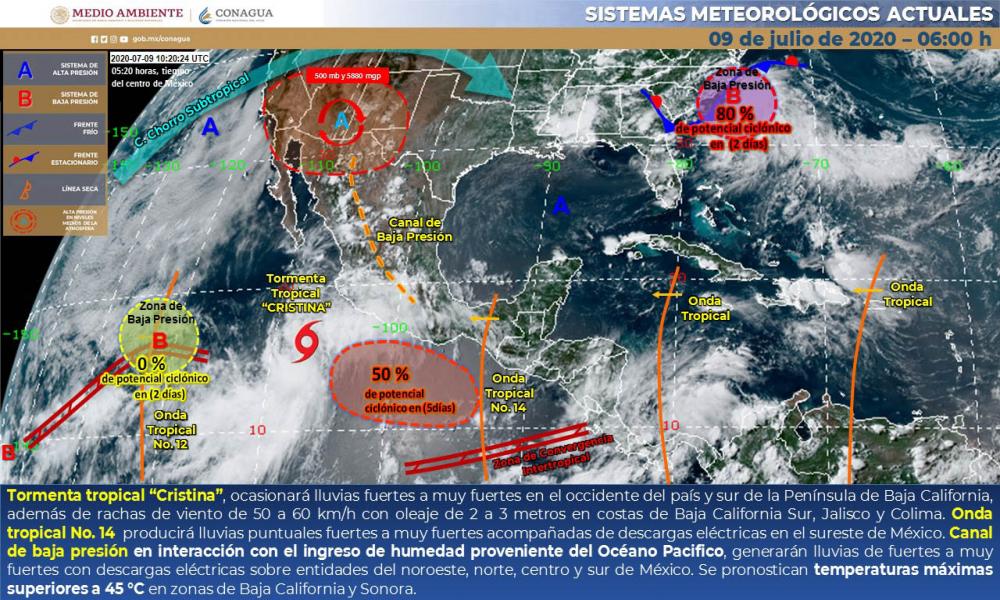 La Tormenta Tropical Cristina pronto será huracán
