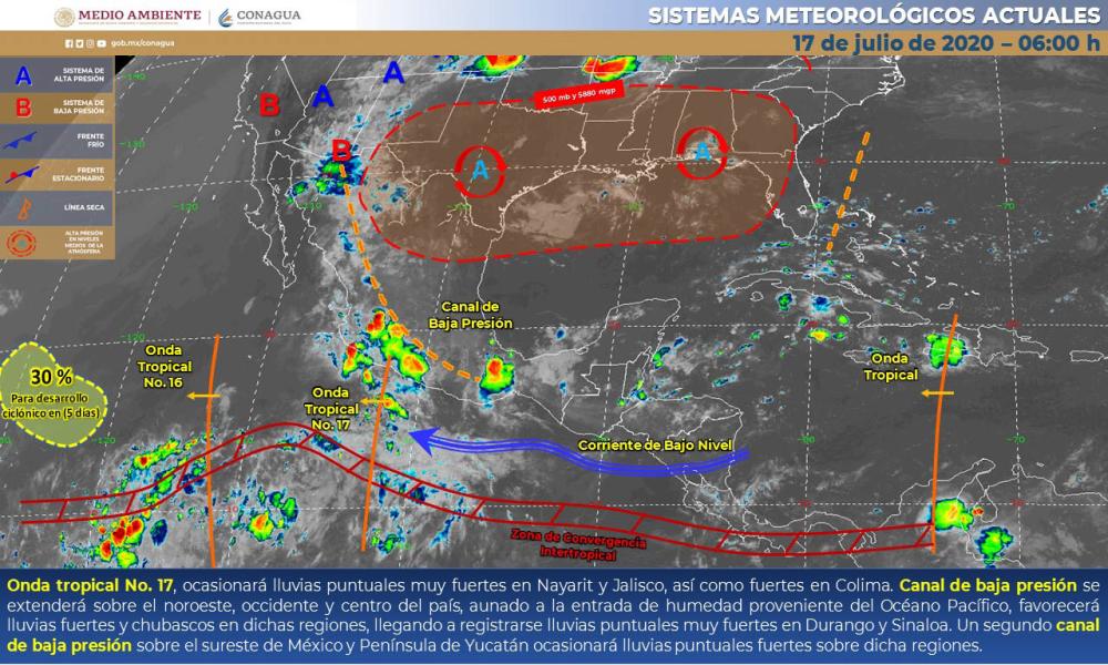 Será un fIn de semanas de lluvias en la costa del Pacífico