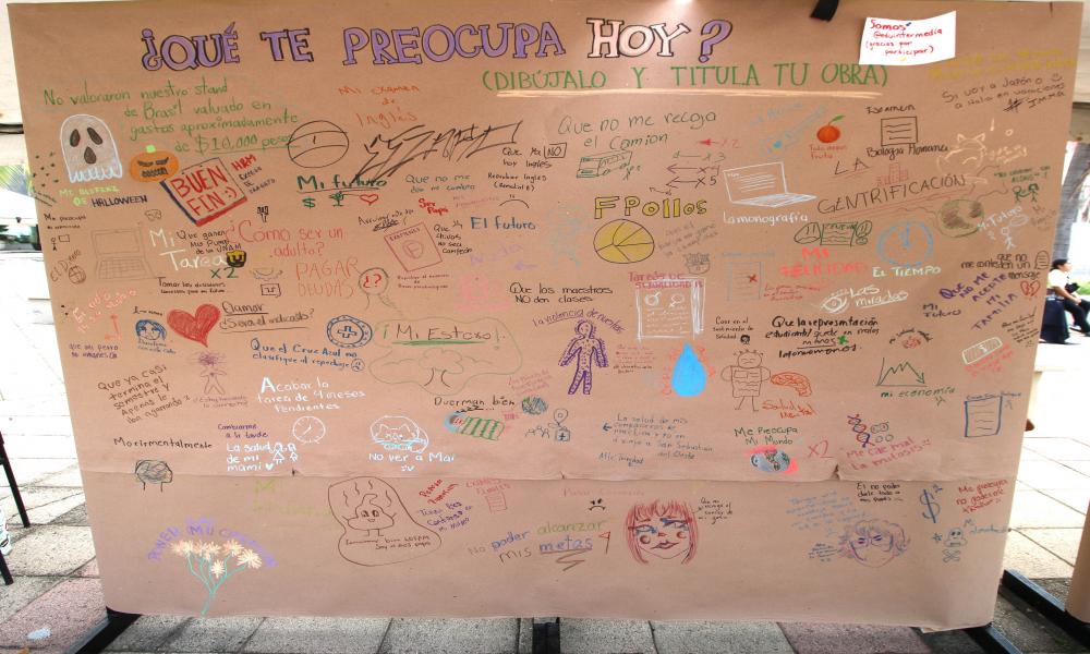 Excelente participación de estudiantes de #CUCosta en el “Mural Colectivo”