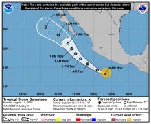 El huracán “Genevieve no amenaza costas nacionales