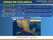 Por el Pacífico Existen Tres Perturbaciones Tropicales que generan lluvias