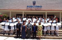 Contentos los egresados de la Generación XXVIII de la Lic. en Enfermería “Mtra. Cristina Medina Rodríguez”